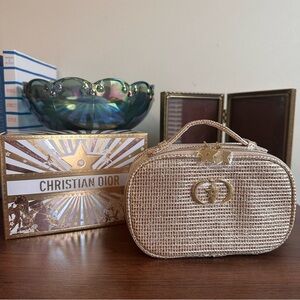 Bundle add on Dior Gold Textured Cosmetic Case